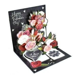 Floral Pop-Up Valentine's Day Card